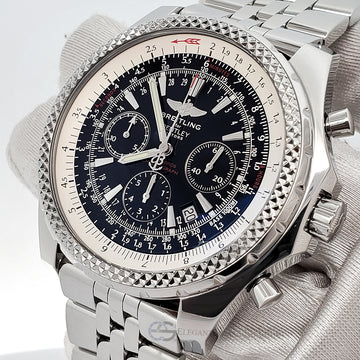 Breitling Bentley Motors 49mm Chronograph Special Edition Black Dial Steel Watch A25362