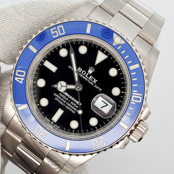 Rolex Submariner Date 41mm Blueberry 126619LB Blue Bezel Black Dial White Gold Watch 2021 Box Papers