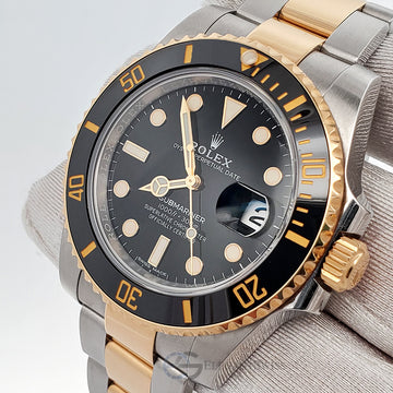 Rolex Submariner 40mm 2-Tone Yellow Gold/Steel Black Dial Watch 116613LN Box Papers