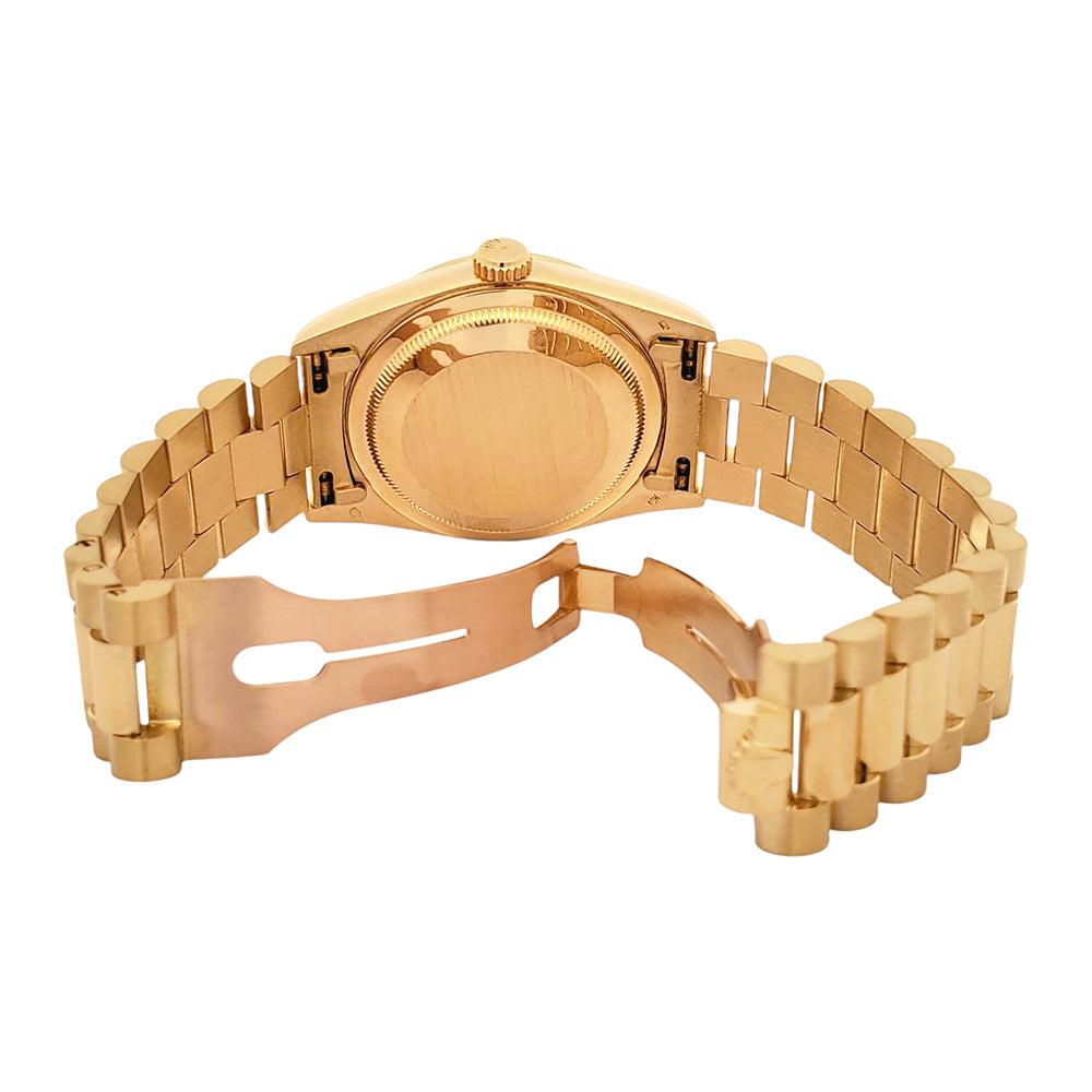 1991 Rolex President Day-Date 36mm Factory Diamond Dial Double-Quick Yellow Gold Watch 18238
