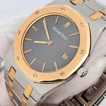 Audemars Piguet Royal Oak 33mm Grey Tapisserie 2-tone Yellow Gold/Steel Quartz Watch SA56175