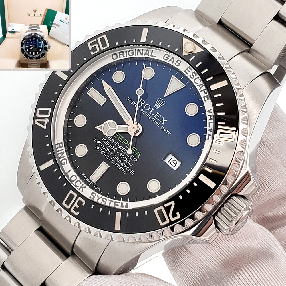 Rolex Sea-Dweller Deepsea D-Blue James Cameron Steel Oyster 44mm Watch 116660 Box/Papers/Tag