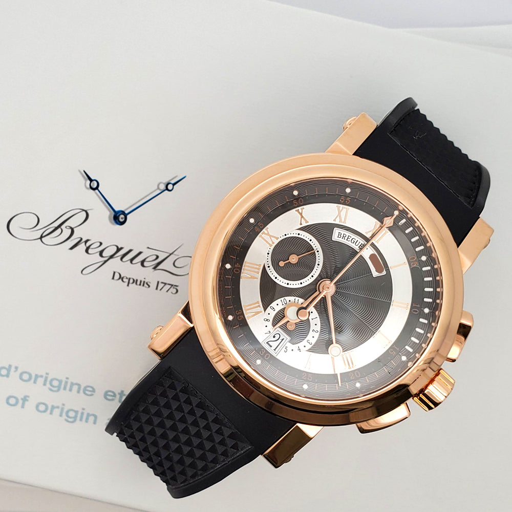 Breguet Marine Chronograph 5827BR Rose Gold 42mm Watch Papers