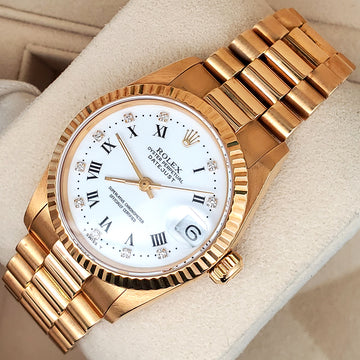 Rolex President Factory White Diamond 31mm Yellow Gold 68278 Watch