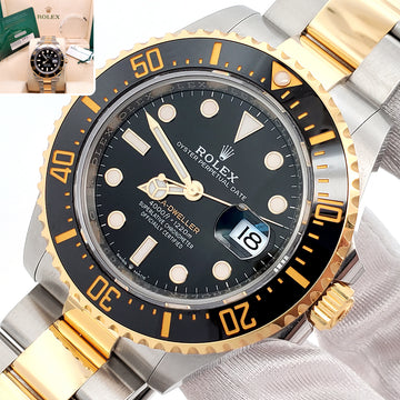 2021 Rolex Sea-Dweller 43mm 126603 Black Ceramic Yellow Gold/Steel Watch Box/Papers/Tag