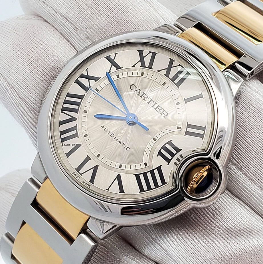 Cartier Ballon Bleu 36mm 2-tone Yellow Gold/Steel Watch 3284 W2BB0012 Booklet