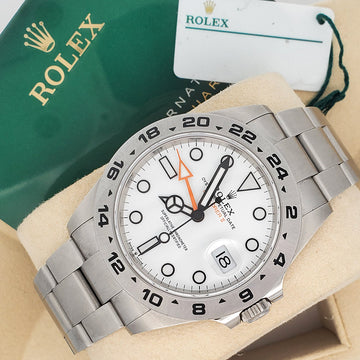 2021 Rolex Explorer II 42mm Polar White Dial Steel Oyster Watch 226570