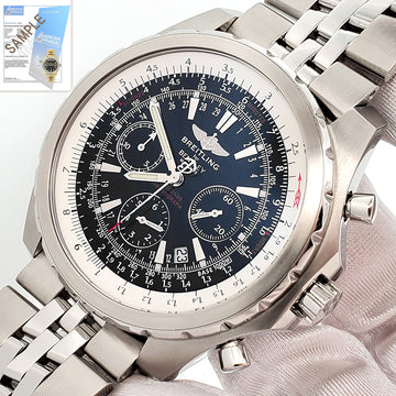 Breitling Bentley 48mm Motors T Black Dial Chronograph Steel Watch A25363