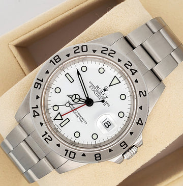 Rolex Explorer II 40mm Polar White Stainless Steel Watch 16570