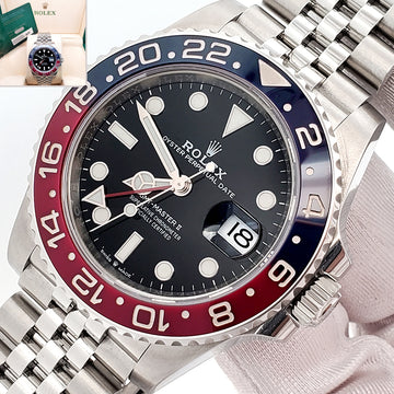 2020 Rolex GMT-Master II 40mm Pepsi Red/Blue Steel Jubilee Watch 126710BLRO Box Papers