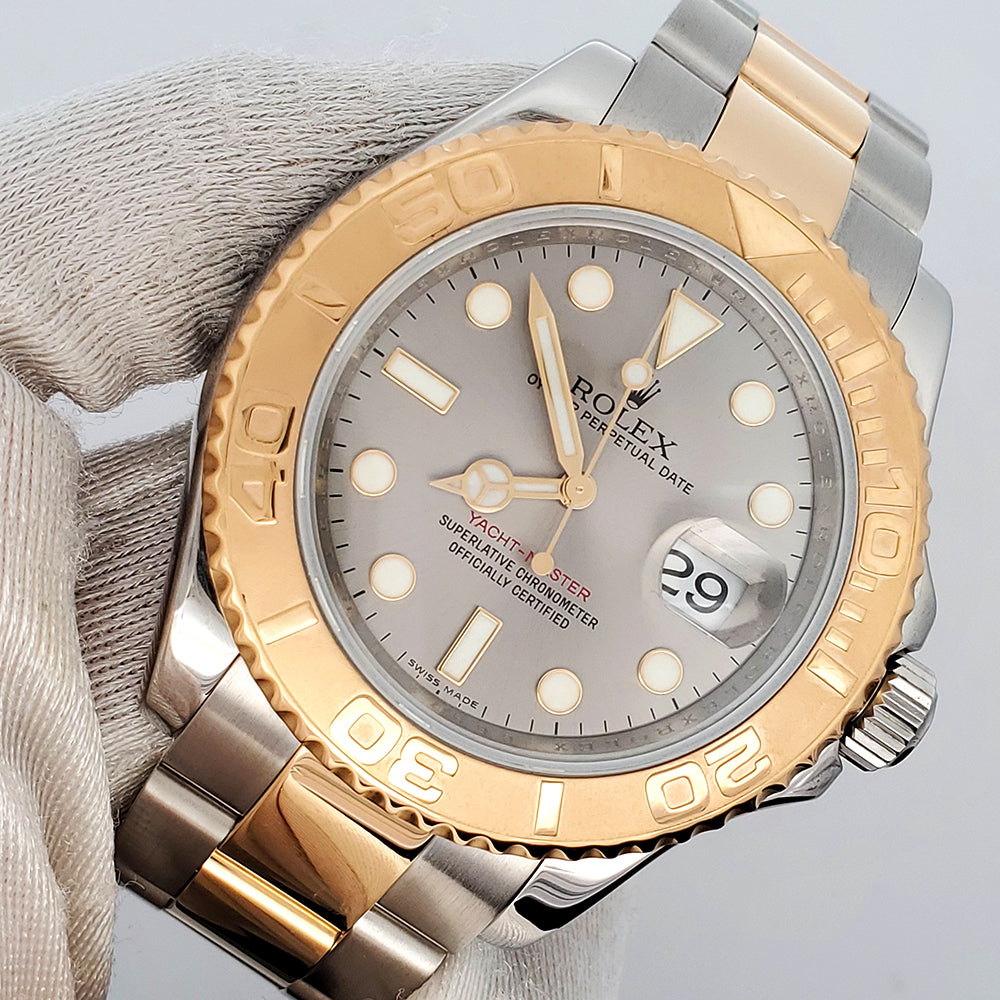 Rolex Yacht-Master 40mm Gray Dial Yellow Gold/Steel Oyster 16623 Watch