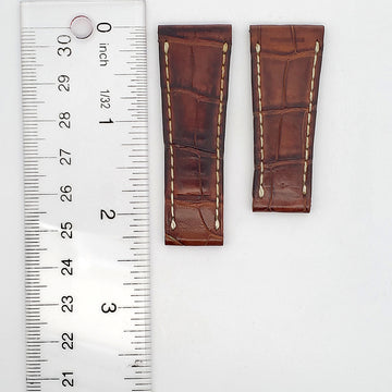 ROLEX DAYTONA CROCODILE Genuine Authentic Brown Leather Band Strap
