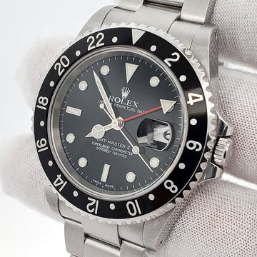 Rolex GMT-Master II 40mm Steel Oyster Watch 16710 Box Papers