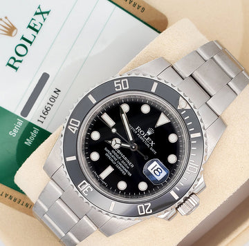 Rolex Submariner Date 40mm Steel Watch 116610LN Box Papers