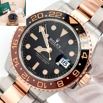 2020 Rolex Rootbeer GMT-Master II 2-Tone Rose Gold/Steel 40mm Watch 126711CHNR Box/Papers/Tag