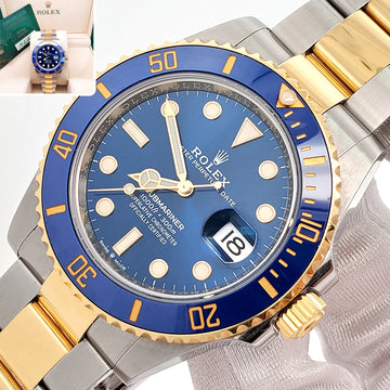 2022 Rolex Submariner Date 41mm Blue Dial 2-tone Yellow Gold/Steel Oyster Watch 126613LB Box Papers