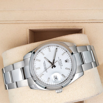 Rolex Oyster Perpetual Date 34mm 115200 White Steel Oyster Watch