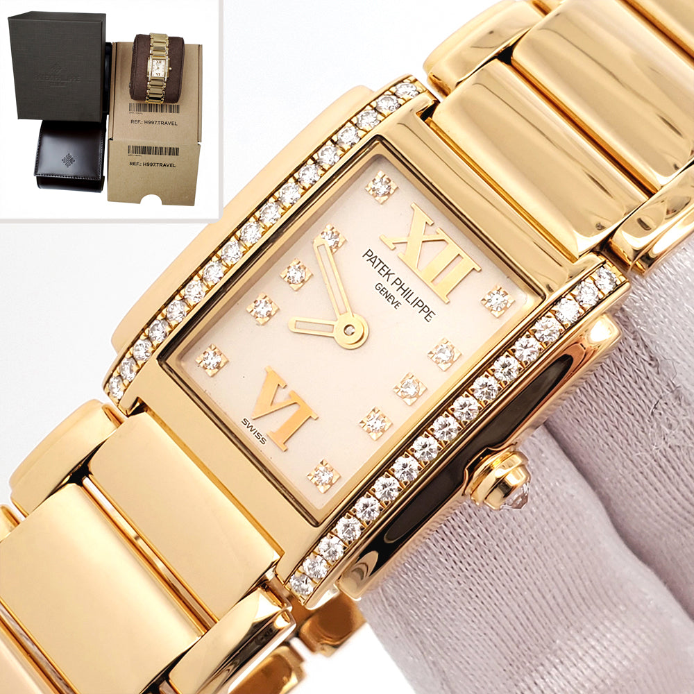 Patek Philippe Twenty-4 Factory Diamond Set Rose Gold Ladies Watch 4908/11R-011