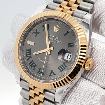 Rolex Datejust 41 Wimbledon Slate Dial 126333 Yellow Gold/Steel Jubilee Watch 2021 Box Papers