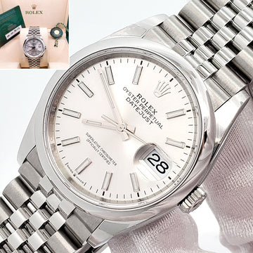 Unworn 2025 Rolex Datejust 36mm 126200 Silver Index Steel Jubilee Watch Box/Papers/Tag