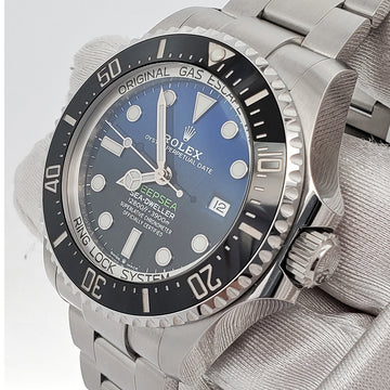 Rolex Sea-Dweller Deepsea 44mm D-Blue James Cameron Dial Stainless Steel Oyster Watch 126660 Box Papers