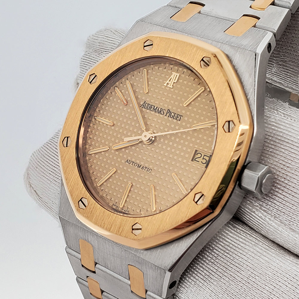 Audemars Piguet Royal Oak 36mm Automatic 2-tone Yellow Gold and Stainless Steel Watch 14790SA Box Papers