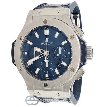 Hublot Big Bang Chronograph 44mm Blue Dial Stainless Steel Watch 301.SX.7170.LR Box Papers