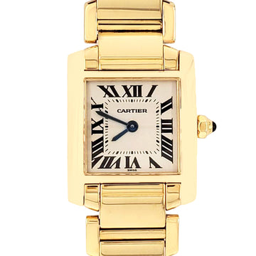 Cartier Tank Francaise 20MM Yellow Gold Roman Dial Ladies Watch W50002N2 1820