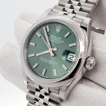 Rolex Datejust 31mm 278240 Mint Green Steel Jubilee Watch 2023 Box Papers