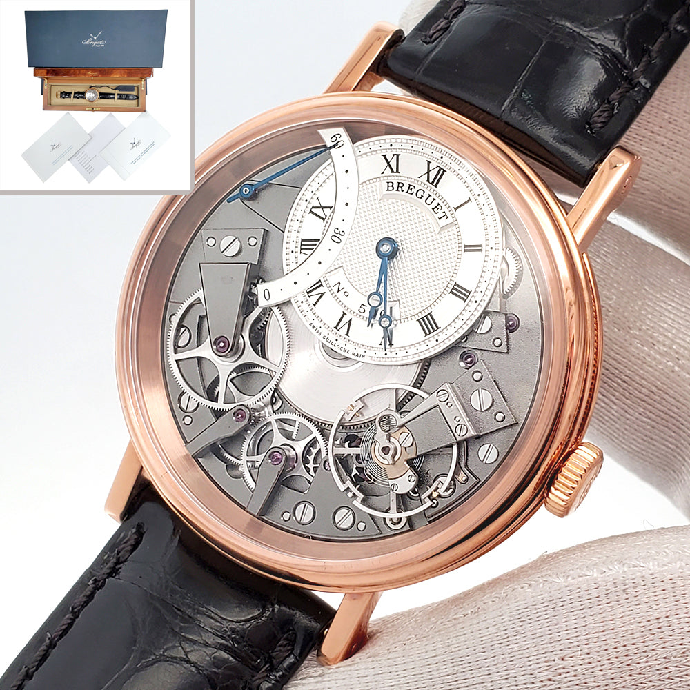 2019 Mint Breguet Skeleton Tradition Retrograde Rose Gold 40mm 7097BR/G1/9WU Watch Box/Papers/Tag