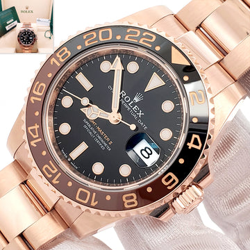 2023 Rolex GMT-Master II Rootbeer 126715CHNR Everose Gold Oyster Watch Box/Papers/Tag