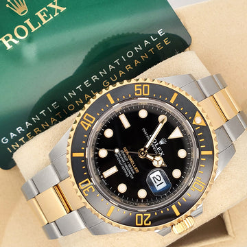 2023 Rolex Sea-Dweller 43mm 126603 Black Dial Yellow Gold/Steel Watch Box Papers