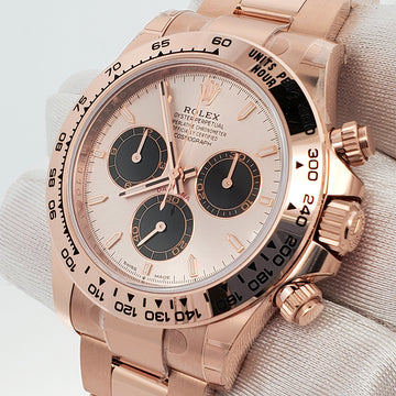 2024 Unworn Rolex Daytona 40mm Sundust Black Dial Rose Gold Watch 126505 Box Papers