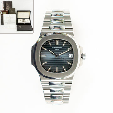 Patek Philippe Nautilus Blue Dial Steel Mens Watch  5711/1A-010 Box Papers