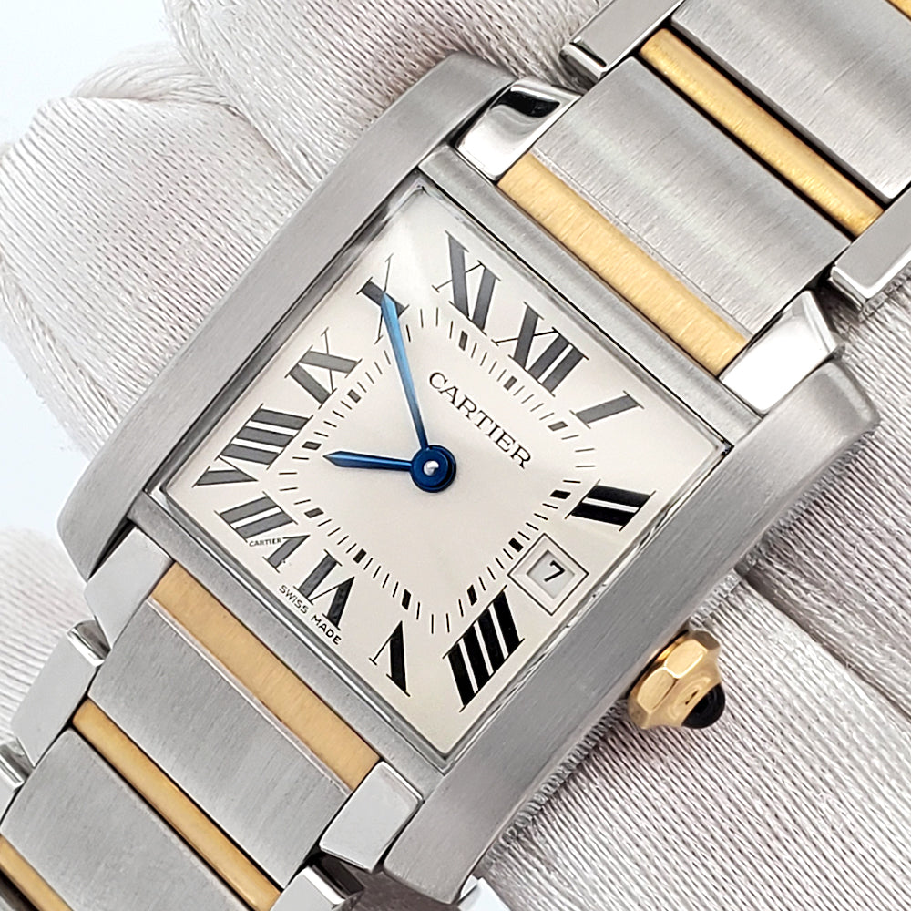 Cartier Tank Française 25mm 2-Tone Yellow Gold/Steel Watch W51012Q4 2465