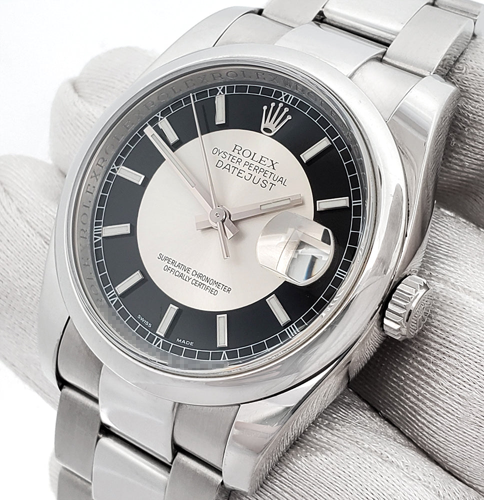Rolex Datejust Black Tuxedo Dial 36mm 116200 Stainless Steel Watch
