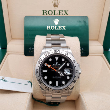 2021 Rolex Explorer II 42mm Black Dial Steel Oyster Watch 226570 Box Papers