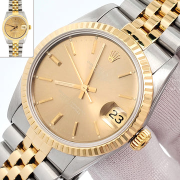 Rolex Datejust 31mm Champagne Index 2-Tone Gold/Steel Jubilee Watch 68273