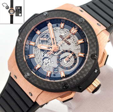 Rare Hublot Unico King Power Rose Gold Ceramic 48mm Watch 701.OQ.0180.RX Papers/Tag