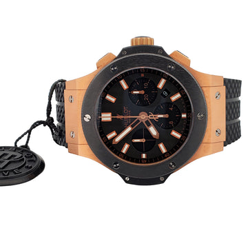 Hublot Big Bang 44mm Carbon Fiber Dial Ceramic Bezel Rose Gold Watch 301.PM.1780.RX