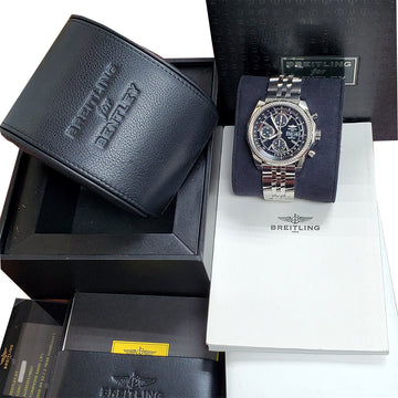 Breitling Bentley Motors GT Special Edition 44.8mm Black Dial Steel Watch A13362 Box Papers