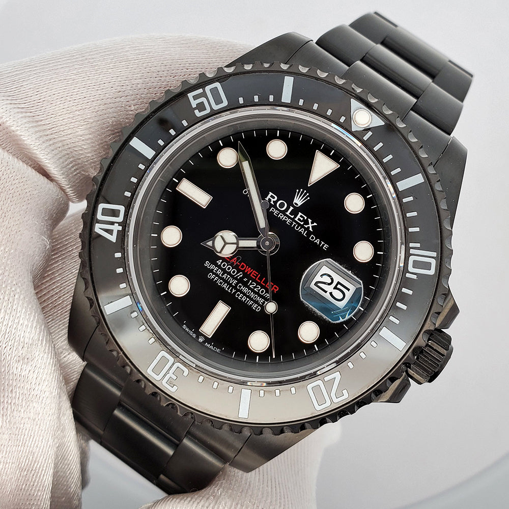 Rolex Sea-Dweller 43mm 126600 Red Line Black Dial 50th Anniversary Black PVD Watch Box Papers