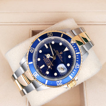 Rolex Submariner Date 40mm Blue Dial Yellow Gold/Stainless Steel Watch 16613