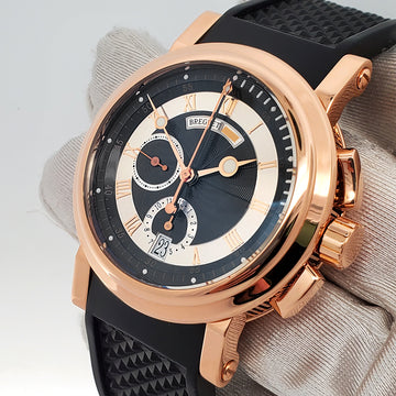Breguet Marine 42mm Chronograph 5827BR Rose Gold Watch with Box