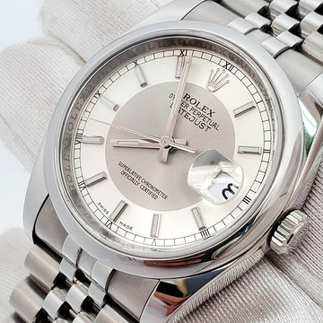 Rolex Datejust Silver Tuxedo Dial 36mm 116200 Steel Jubilee Watch