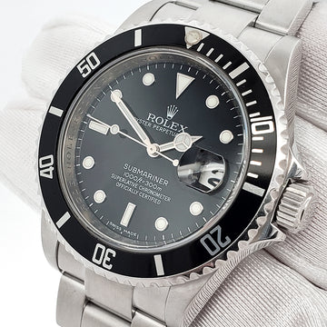 Rolex Submariner Date 16610 40mm Black Dial Steel Watch Box Papers