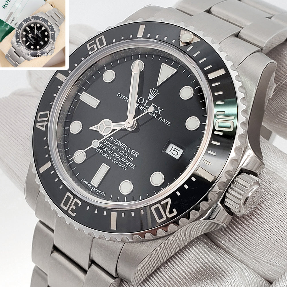 Unworn 2014 Rolex Sea-Dweller 4000 40mm Ceramic Bezel Steel Watch 116600 Box Papers