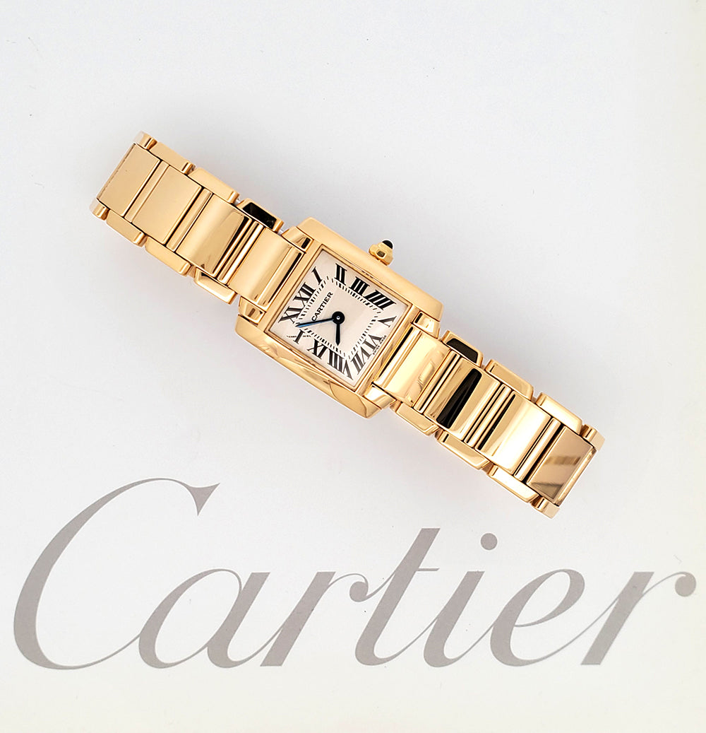 Cartier Tank Francaise Small 20mm Yellow Gold Ladies Watch 2385