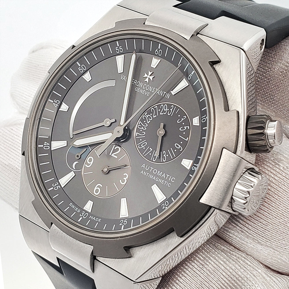 Vacheron Constantin Overseas Dual Time 42mm Slate Grey Dial Titanium Bezel 47450/000W/9511 Watch Box Papers