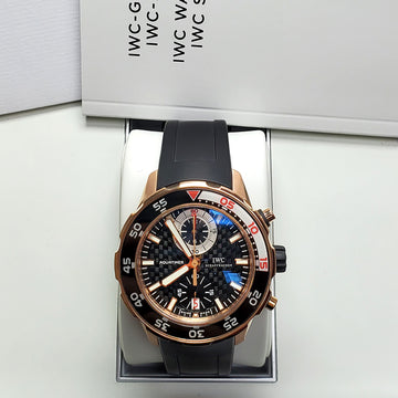 IWC Aquatimer Rose Gold Chronograph 44mm Watch IW376903 Box Booklet